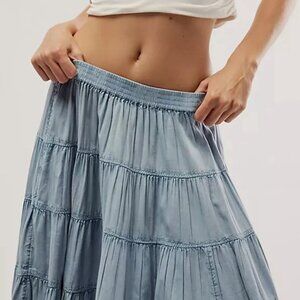 Free People In Full Swing Midi Skirt Sizes XS